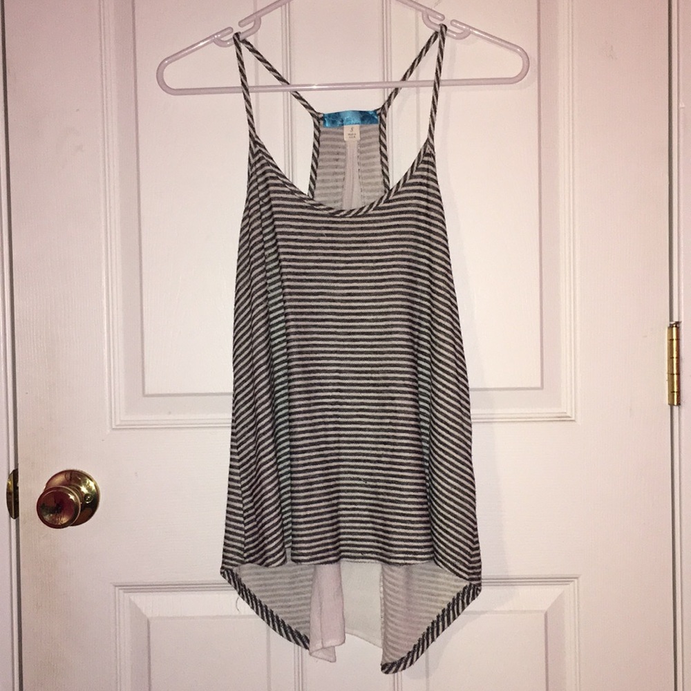 Black and White Striped Tank Top